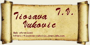 Tiosava Vuković vizit kartica